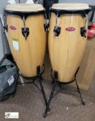 Pair Stagg Bongos, with stands