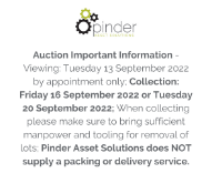 Auction Important Information - Viewing: Tuesday 13 September 2022 by appointment only;