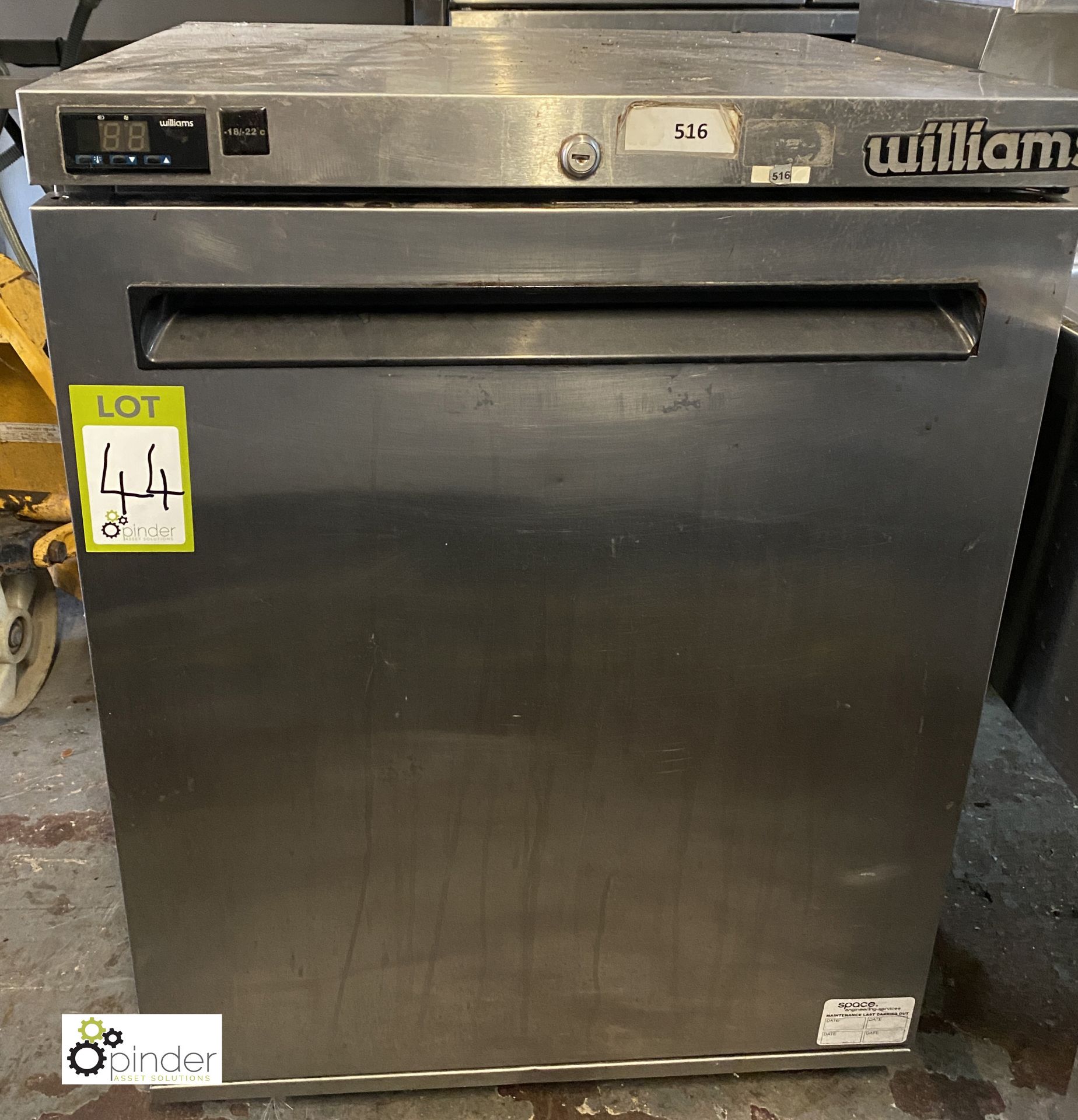 Williams LA135SS stainless steel under counter Fridge, 600mm x 580mm x 860mm, 240volts