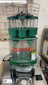 Zummo 8-feed Juicer, with base/waste unit, 230volts, serial number 2044005