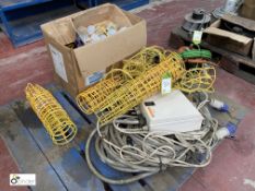 Quantity various Site Lights, Bulbs and Cables, to pallet (LOCATION: Kingstown Ind Est, Carlisle)