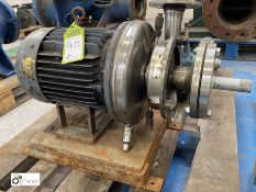 Stainless steel Centrifugal Pump, with 7.5kw motor, 2850rpm (LOCATION: Kingstown Ind Est, Carlisle)