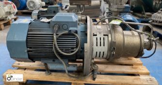 APV/SPX WS+44/50 stainless steel Centrifugal Pump, with ABB M3AA160MLC2 18.5kw electric motor,