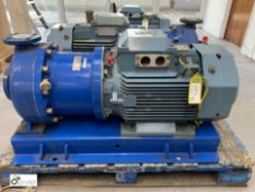 CP Pumpen MKPL50-40-250 Atex lined chemical Centrifugal Pump, with ABB M3KP180MLA 22kw motor (