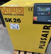 HPC Plusair SK26 Rotary Screw Compressor (LOCATION: Bradford)