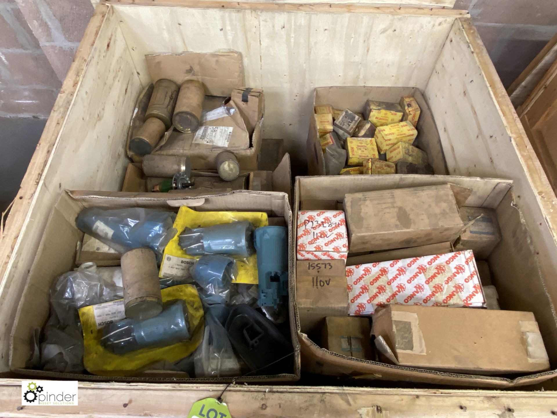 Large quantity Bosch, Wolf, Kango Power Tool Spares, to stillage (LOCATION: Kingstown Ind Est,