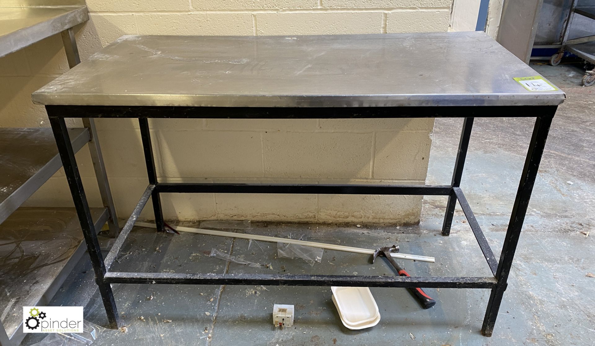 Stainless steel Preparation Table, 1270mm x 610mm x 830mm (located in Unit 27)