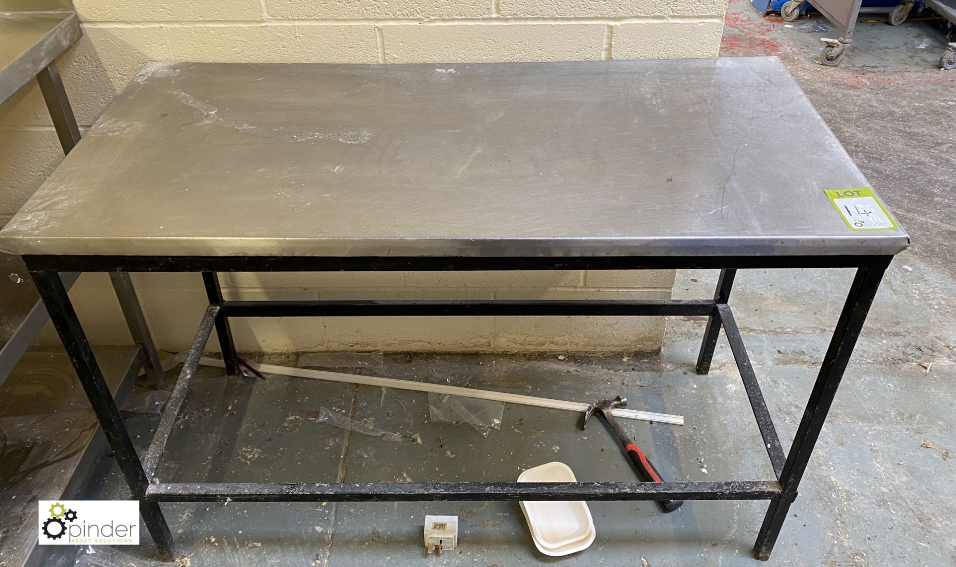 Stainless steel Preparation Table, 1270mm x 610mm x 830mm (located in Unit 27) - Image 2 of 3