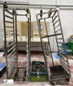 2 various Baking Tray Trolleys, damaged and quantity Trolley Wheels (located in Unit 29)