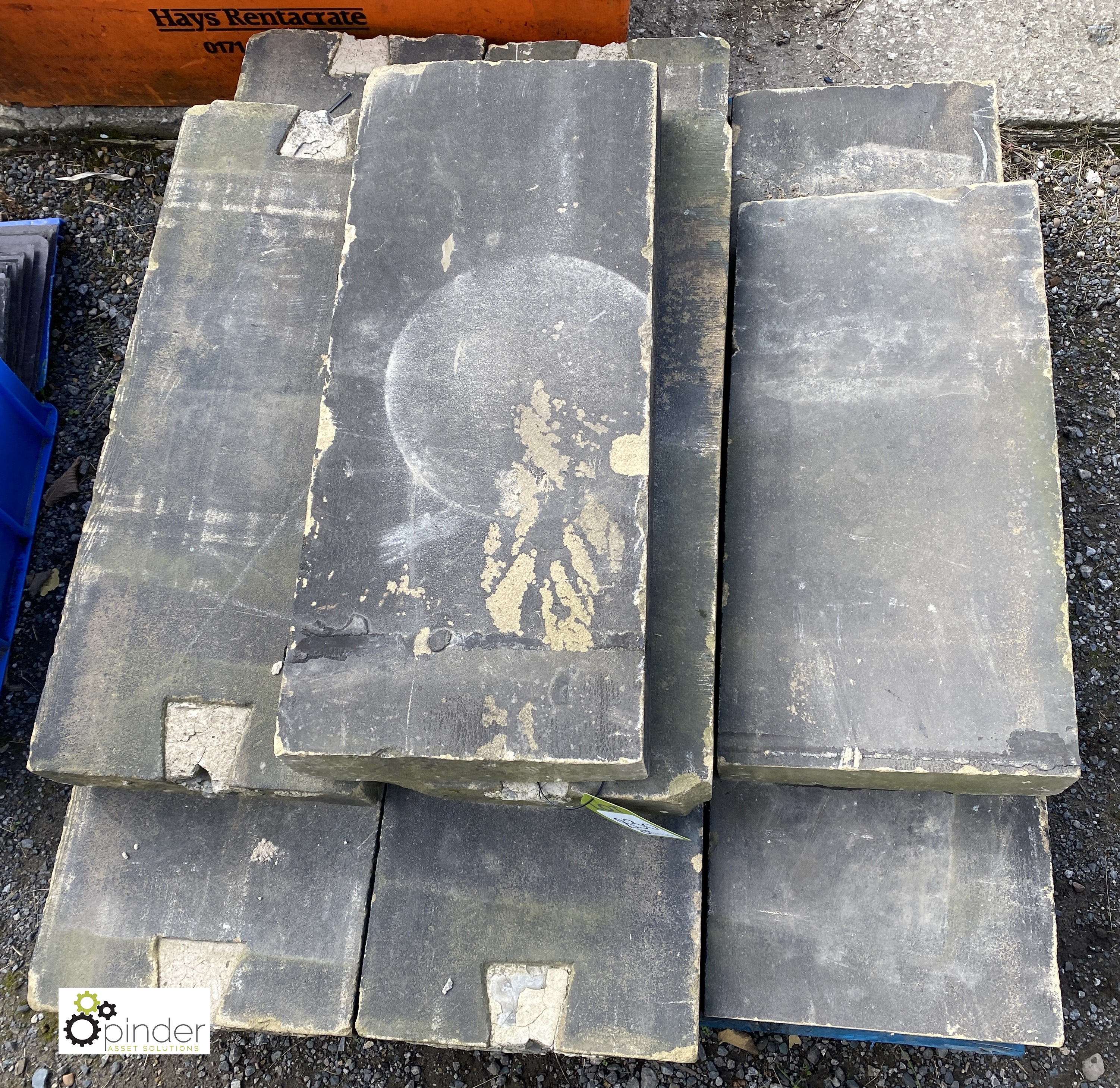 7 pieces Yorkshire Stone Coping, 3in high x 13in wide x 21.9ft total length - Image 3 of 5