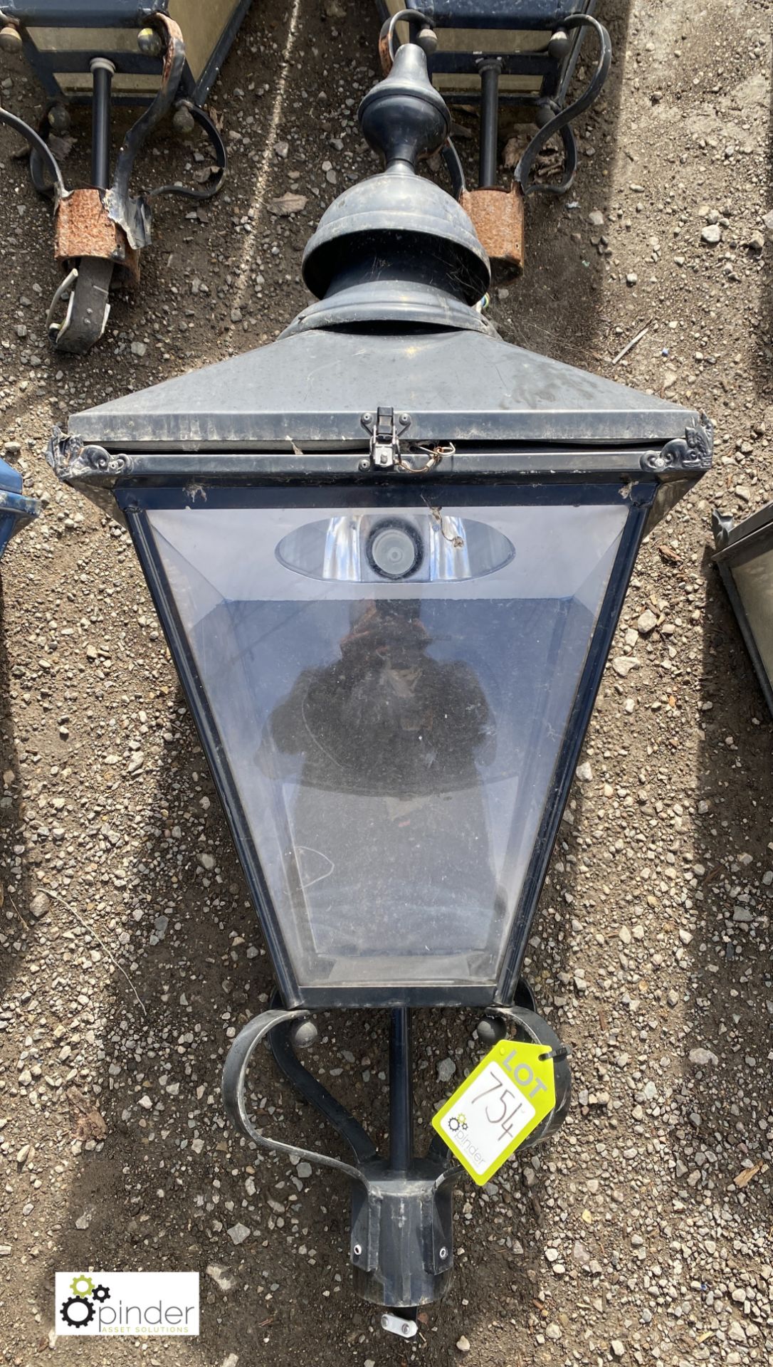 A single Victorian style square Lamp Post Lantern, complete with lamp post spider, 44in high x