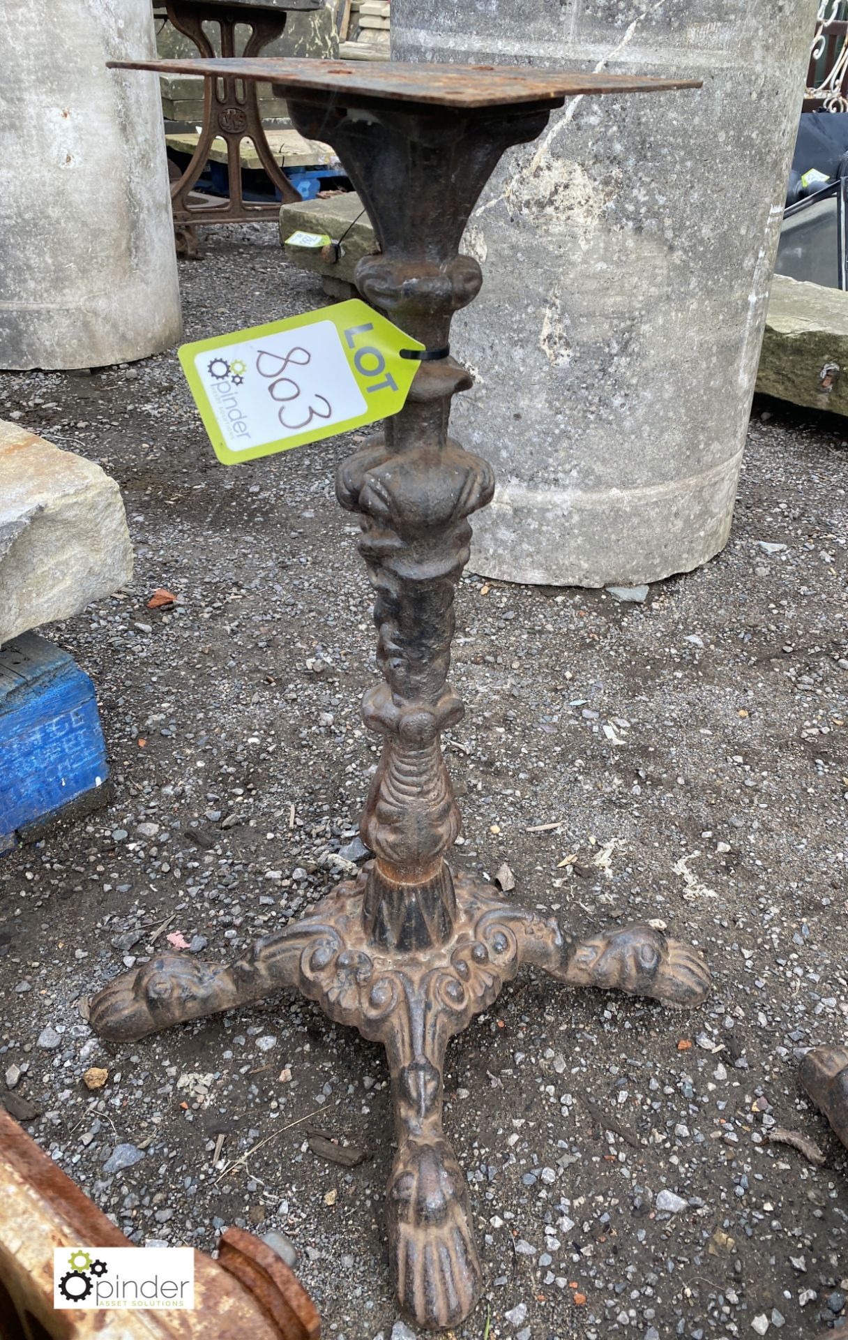 A pair Victorian style cast iron Pub Table Bases, 25in high x 18in x 18in - Image 3 of 5