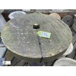 An original Yorkshire Stone Mill Stone, 26in diameter
