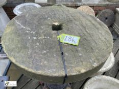 An original Yorkshire Stone Mill Stone, 26in diameter