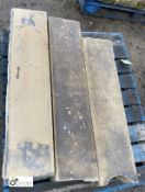 A pallet 3 Victorian Yorkshire Stone Doorsteps, 1 - 6in high x 9in wide x 36in long and 2 – 42in