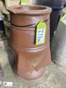 A single Edwardian salt glazed terracotta Chimney Pot, 23in high