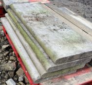 4 Yorkshire Stone bullnosed Step Treads, 2in high