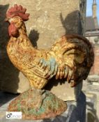 A cast iron decorative Cockerel Doorstop, 9in high