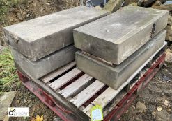 4 reclaimed Yorkshire Stone Steps/Quoins, 6in high x 16in wide x 34in long (Located at Deep Lane,