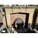 A hand carved Yorkshire stone Cottage Fireplace, complete with Yorkshire Stone hearth, fireplace