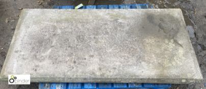 A large reclaimed Georgian Yorkshire Stone Step/Hearth, with moulded edging, 33in x 72in (Located at