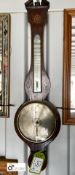 A Victorian inlaid Barometer/Thermometer, 38in high