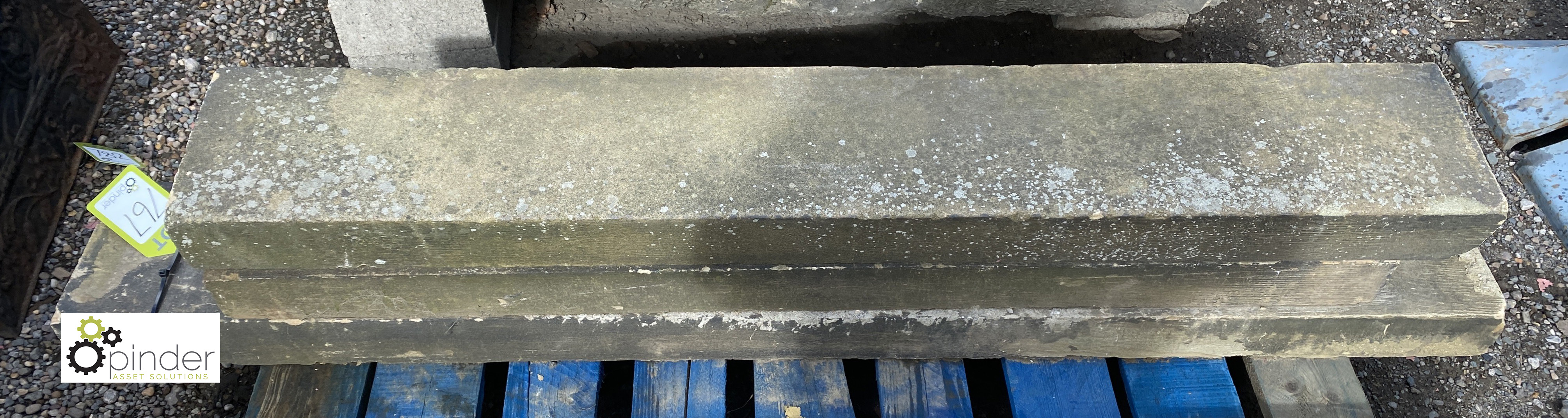 3 lengths Victorian Yorkshire Stone Coping, 3in high x 8in wide x 12.9ft total length - Image 3 of 4