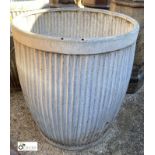 An original galvanised Dolly/Peggy Tub, circa 1920s, 21in high x 19in diameter