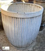 An original galvanised Dolly/Peggy Tub, circa 1920s, 21in high x 19in diameter
