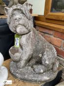 A reconstituted marble Statue of a Scotty dog (Scottish Terrier), 24in high