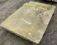 A Yorkshire Stone Doorstep, circa 1880s, 32in wide