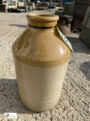 A Victorian salt glazed decorative Jar, 16in high x 8in diameter