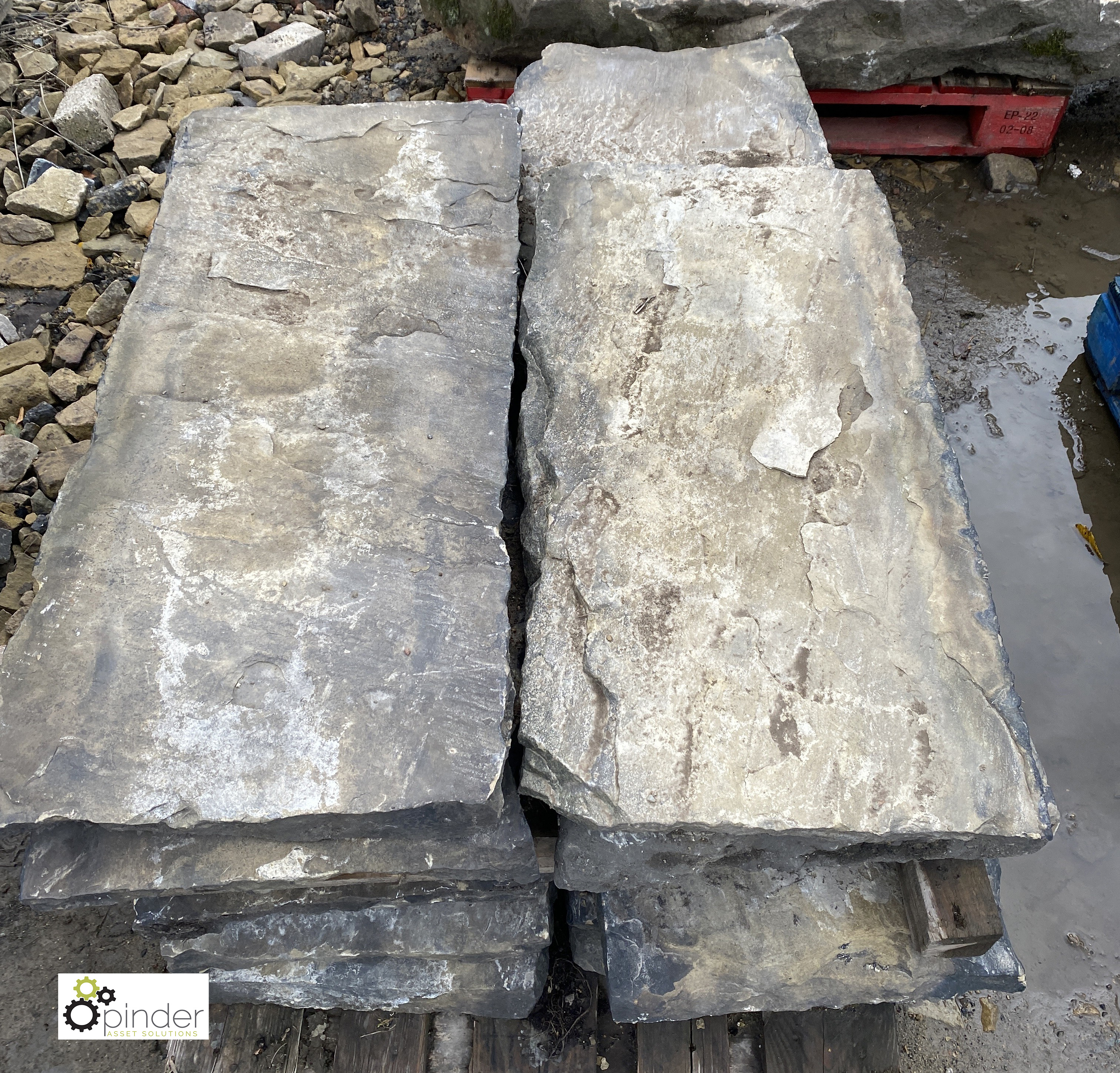 A pallet Victorian rustic Yorkshire Stone Coping, 16in wide, approx. 36 linear feet (Located at Deep - Image 3 of 5