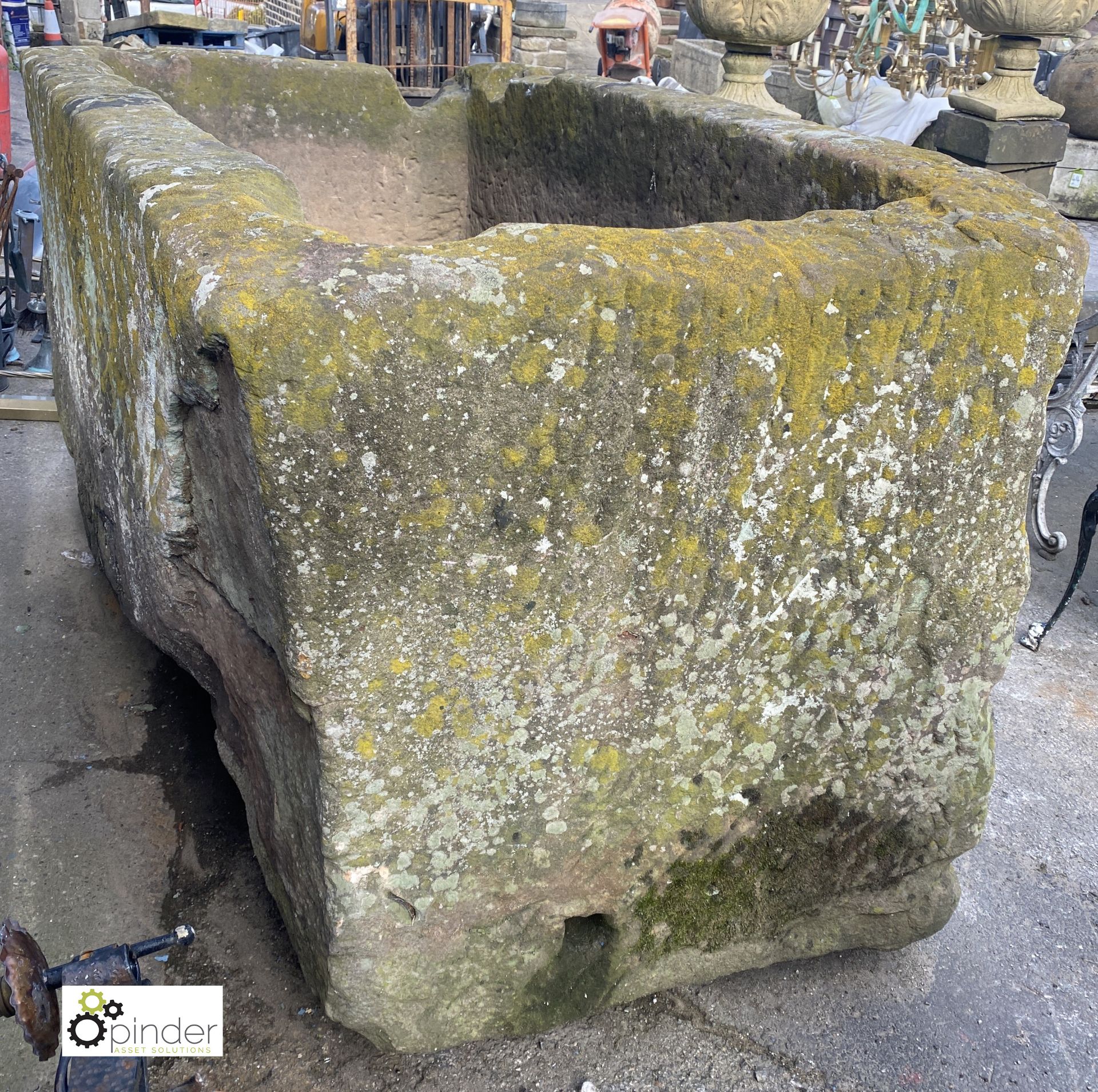 A Georgian Yorkshire Stone Horse Trough, 38in high x 44in wide x 84in long - Image 2 of 7
