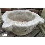 A statuary white marble Mortar, circa 1850s, 8in high x 16in diameter