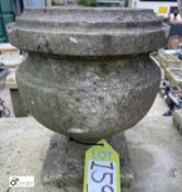 A statuary marble Campania Urn, 12in high x 9in diameter