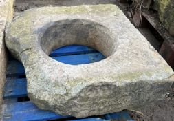 A Victorian Yorkshire Stone Coal Hole, 6in high x