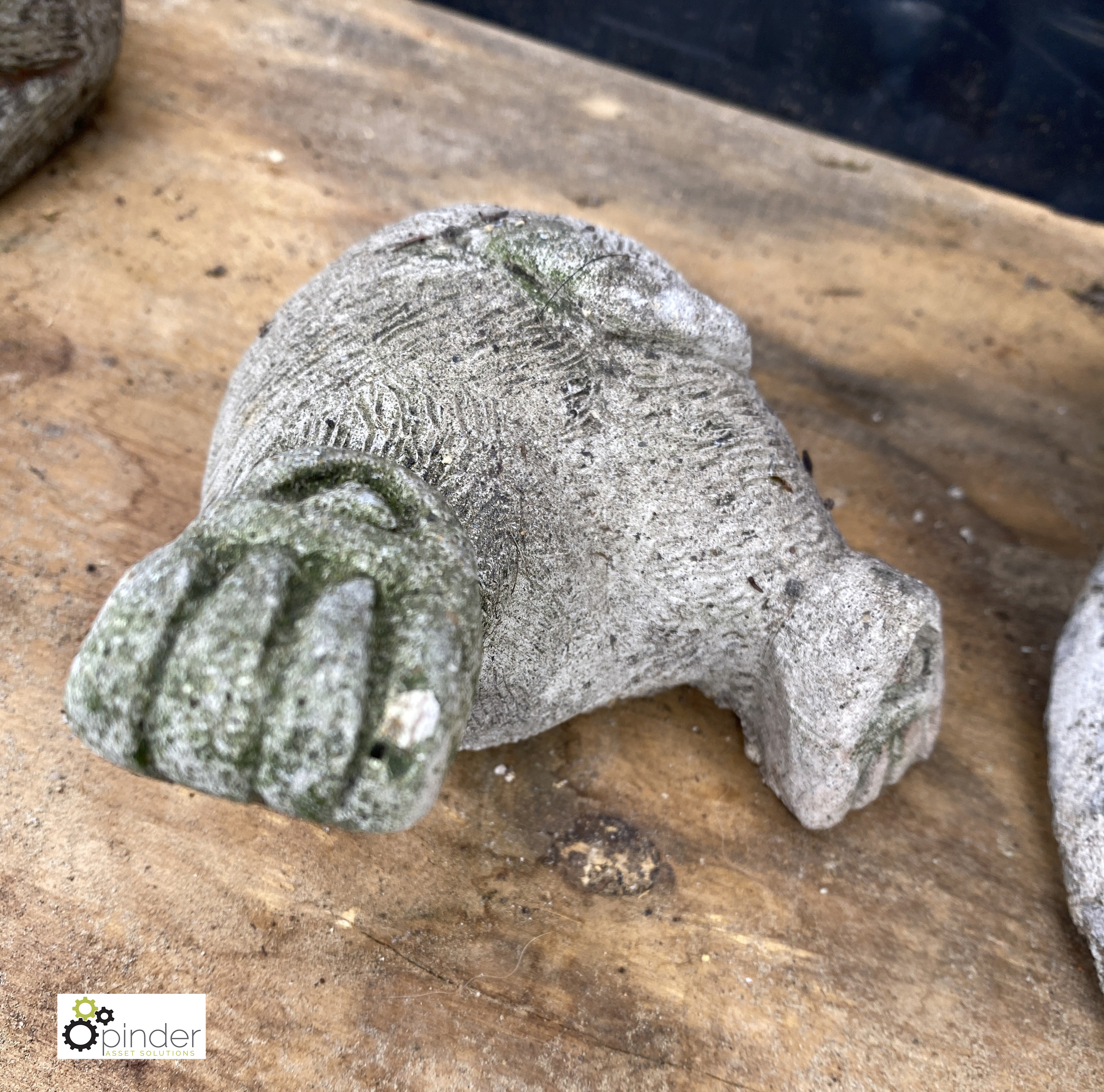 Reconstituted Stone Animals comprising rabbit, frog and mole - Image 3 of 7