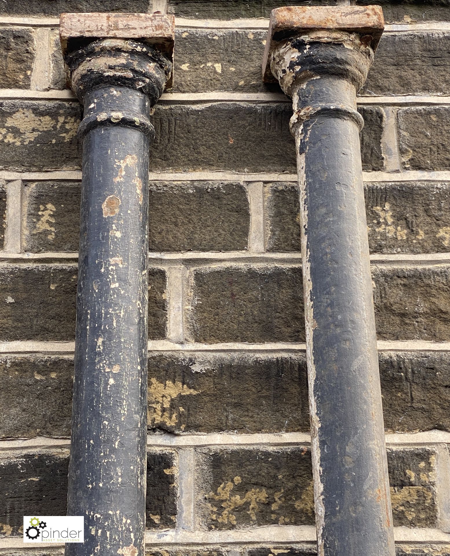 A pair cast iron Doric Columns, circa1850s, 100in high - Image 2 of 4