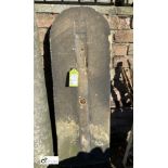 An original single bullnosed Yorkshire Stone Cottage Gate Post, 48in high