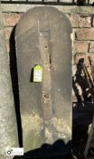 An original single bullnosed Yorkshire Stone Cottage Gate Post, 48in high