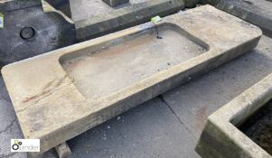 A Victorian Yorkshire Stone Sink, 8in high x 30in wide x 90in