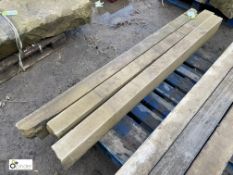 3 reclaimed Yorkshire Stone Mullions, 6in high x 4in wide x 64in long (Located at Deep Lane,