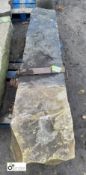 A reclaimed Georgian Yorkshire Gritstone Field Gate Post, 80in high (Located at Deep Lane,