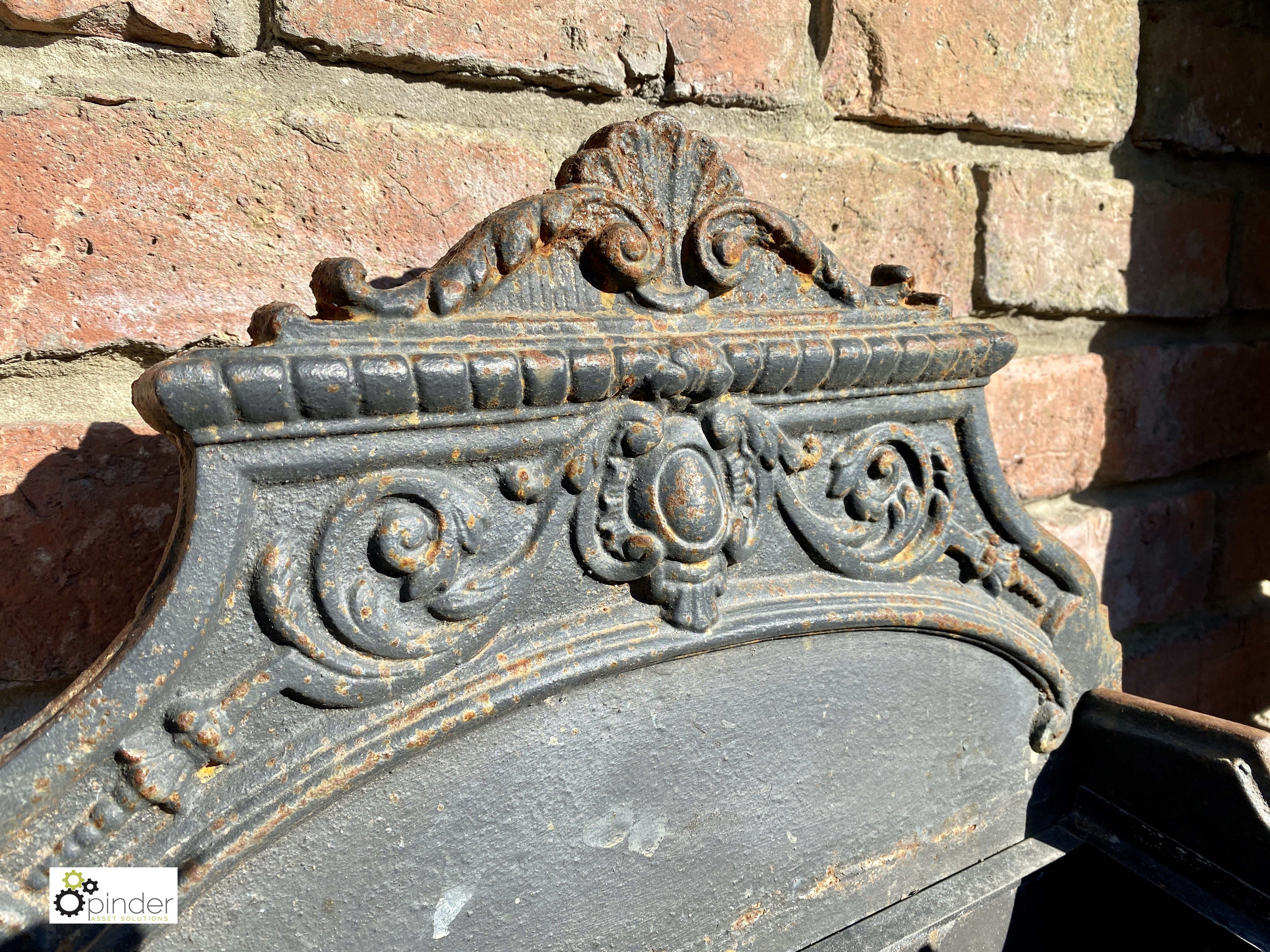 A decorative cast iron Fire Basket, circa mid 1900s, 26in high x 19in wide - Image 3 of 5