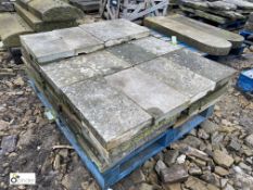 A pallet reclaimed Yorkshire Stone Coping, 2in high x 10in wide, approx. 79 linear feet (Located