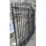 A pair wrought iron Pedestrian Gates, with fleur-de-lis Finials, 69in high x 62in wide