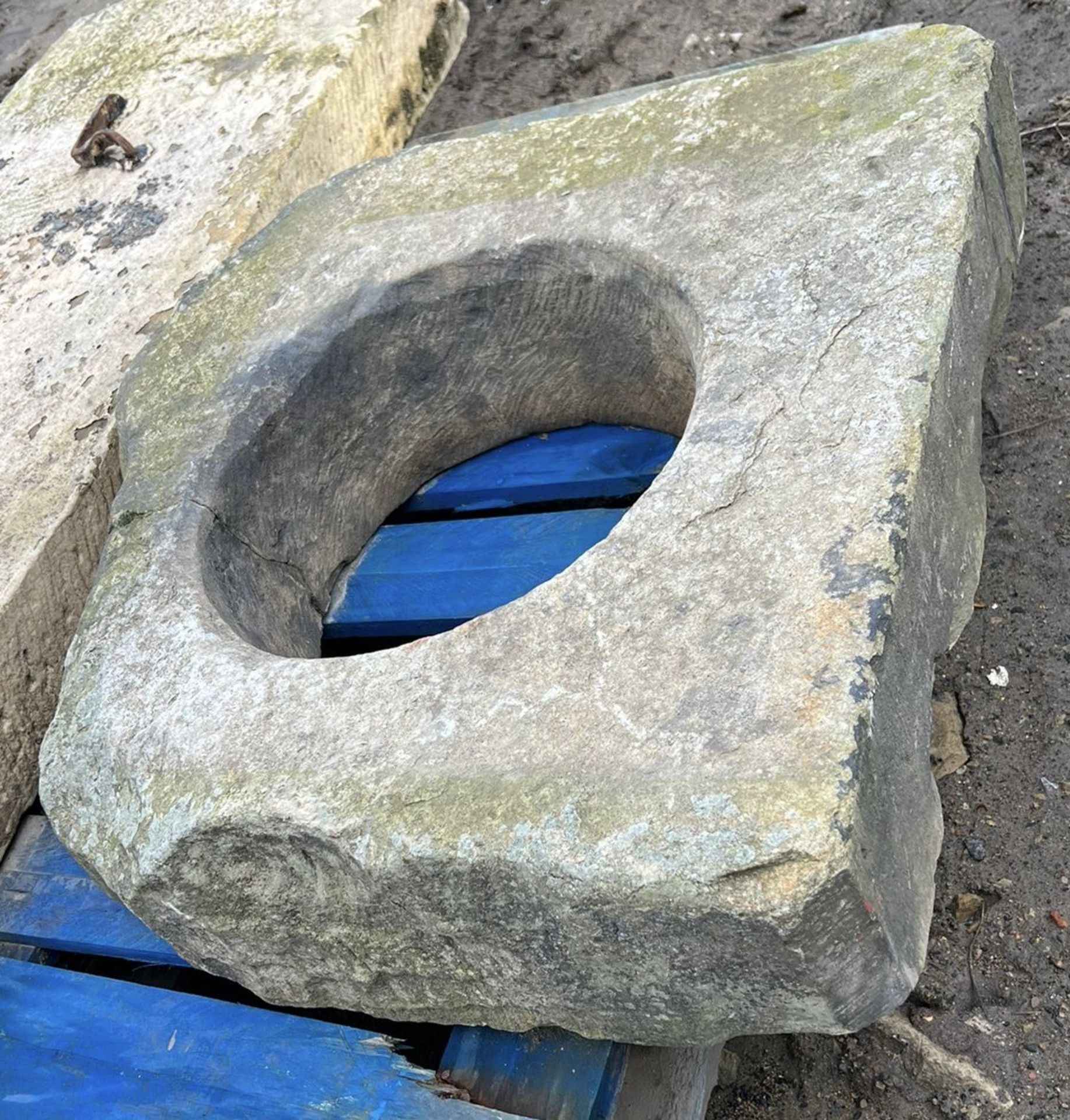 A Victorian Yorkshire Stone Coal Hole, 6in high x - Image 4 of 4