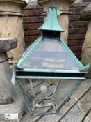 An original Victorian Copper Lantern, 32in x 18in x 18in (originally on lot 415 - a Coalbrookdale