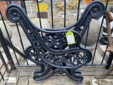 An original pair decorative Victorian cast iron Bench Ends, made by Illingworth Ingham, 33in high